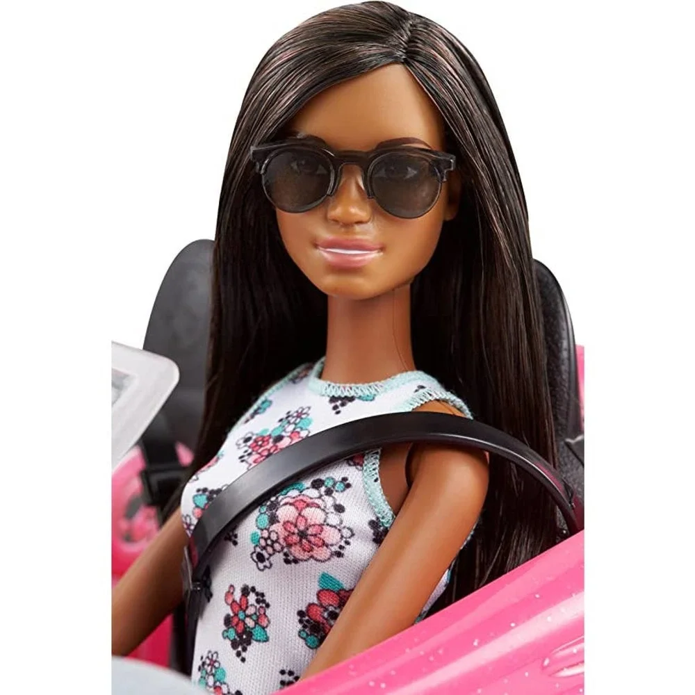African American Barbie Doll & Pink Convertible Vehicle Car - Picture 3 of 6